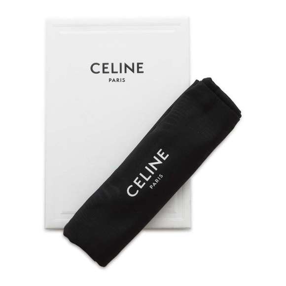 Celine Card Case Cuir Triomphe Shiny Calfskin Wallet Black - Picture 8 of 8